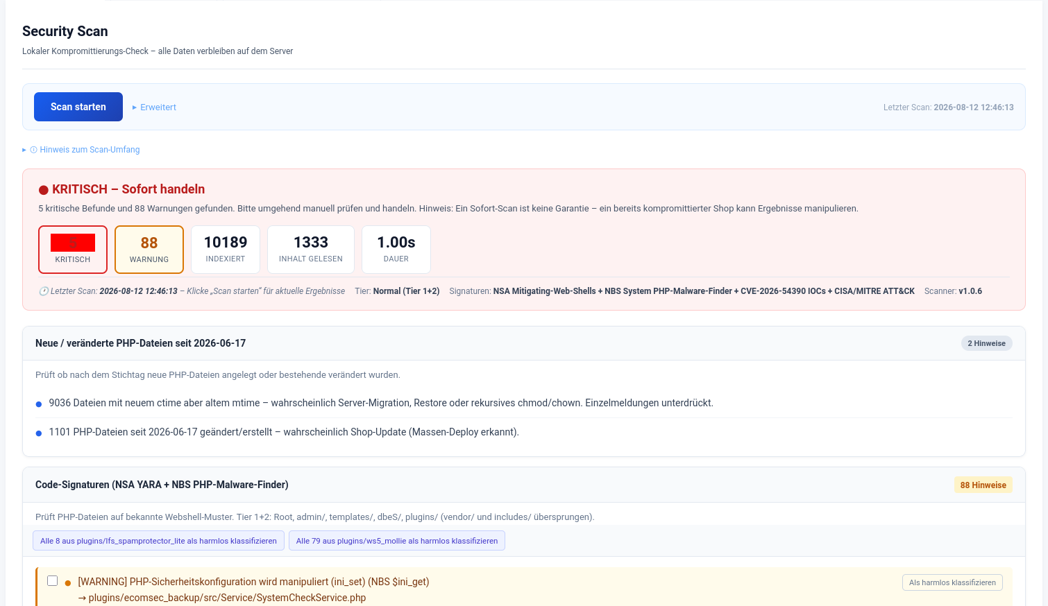 EcomSec Web Application Firewall Dashboard